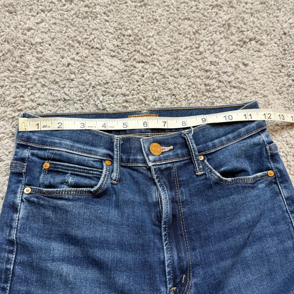 Mother Jeans High Waisted Runaway Crop In Teaming Up Raw Hem Womens Size 24 - Picture 7 of 10